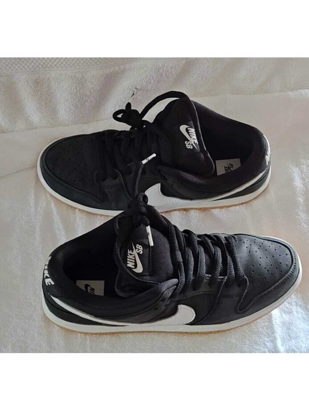 Nike SB Dunk Low Pro PRM Black Skateboarding Shoes Size 9 M